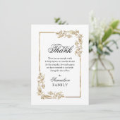 悔やみや弔慰メモリアル白金ゴールド写真ありがとう サンキューカード (スタンド正面)