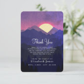 悔やみや弔慰メモリーサンセットマウンテン サンキューカード (スタンド正面)