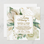 悔やみや弔慰メモリ作成フローラありがとう サンキューカード (正面/裏面)