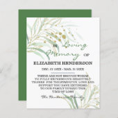 悔やみや弔慰メモリ/ありがとう。 (正面/裏面)