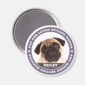 悔やみや弔慰モダンシンプルカスタムペットフォトキープサケ マグネット (正面/裏面)