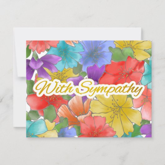 悔やみや弔慰モダン色のフローラ金ゴールド (正面)