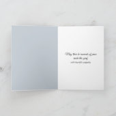 悔やみや弔慰モーニングサンシャイン霜の降りたフォレスト カード (内部)