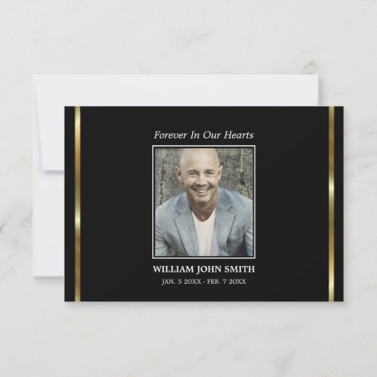 悔やみや弔慰ユダヤ人の星ダビデありがとう |写真 サンキューカード (裏面)