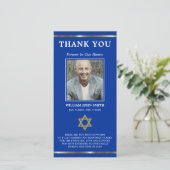 悔やみや弔慰ユダヤ人の星ダビデありがとう |写真 サンキューカード (スタンド正面)