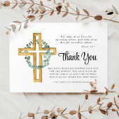 悔やみや弔慰ユーカリプトゥス十字葬儀 サンキューカード