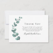 悔やみや弔慰ユーカリ葬儀サンキューカード サンキューカード (正面)