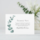 悔やみや弔慰ユーカリ葬儀サンキューカード サンキューカード (スタンド正面)