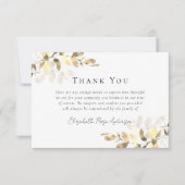 悔やみや弔慰ユーカリ葬儀 サンキューカード (正面)