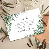 悔やみや弔慰ユーカリ葬儀 サンキューカード