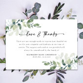 悔やみや弔慰ユーカリ葬儀 サンキューカード