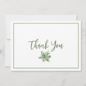 悔やみや弔慰ユーカリ離れ写真葬儀 サンキューカード (裏面)