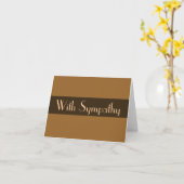 悔やみや弔慰ライトブラウン カード (黄色い花)