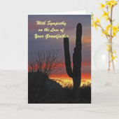 悔やみや弔慰ロスオブジェニャーサボタスサンセット カード (黄色い花)