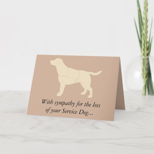 悔やみや弔慰ロスサービスドッグイエローラブラドール カード (正面)