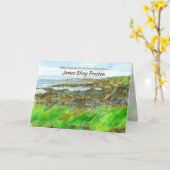 悔やみや弔慰ロストオブファーザー海コースト名前をカスタムする カード (黄色い花)