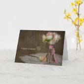 悔やみや弔慰ロストオブワイザローズブーケ カード (黄色い花)