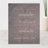 悔やみや弔慰ロスファミリー心地よい悲しみの表現 カード (正面)