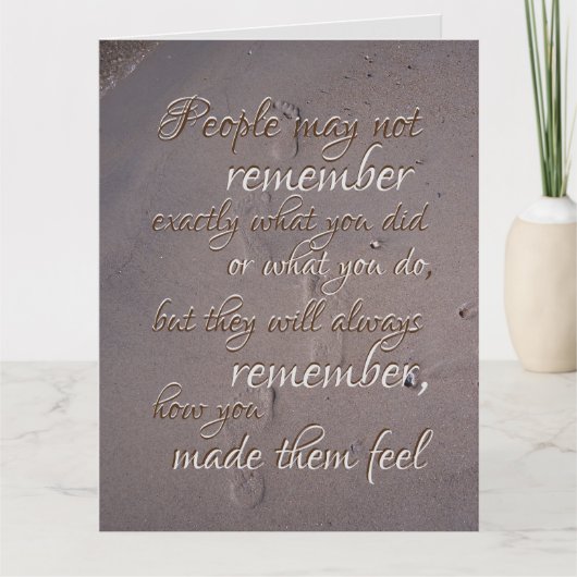 悔やみや弔慰ロスファミリー心地よい悲しみの表現 カード (正面)