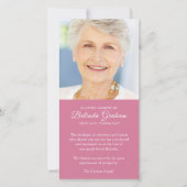 悔やみや弔慰ロス写真バラ葬儀サンキューカード サンキューカード (正面)