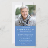 悔やみや弔慰ロス写真マリーン葬儀サンキューカード サンキューカード (正面)