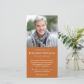 悔やみや弔慰ロス写真秋の葬儀サンキューカード サンキューカード (スタンド正面)