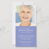 悔やみや弔慰ロス写真薄紫葬儀サンキューカード サンキューカード (正面)