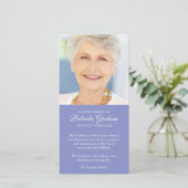 悔やみや弔慰ロス写真薄紫葬儀サンキューカード サンキューカード (スタンド正面)