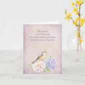 悔やみや弔慰ロビンオンピオニーサンキューカード カード (黄色い花)