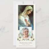 悔やみや弔慰ヴァージンメリー葬式サンキューカード (正面)