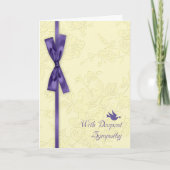 悔やみや弔慰付きクリームエンボス効果 カード (正面)