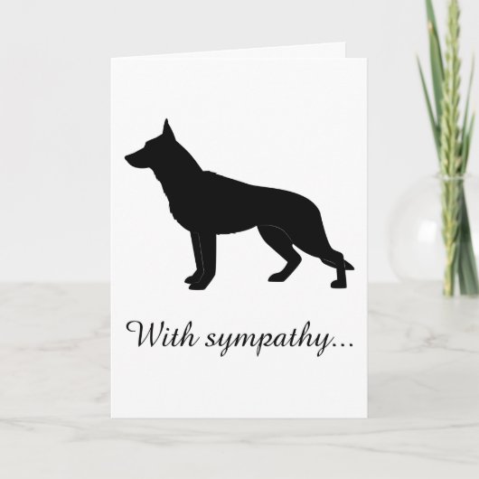 悔やみや弔慰付き：あなたのドイツの羊飼い犬の損失 カード (正面)