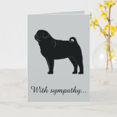 悔やみや弔慰付き:あなたのPugの損失 カード (黄色い花)