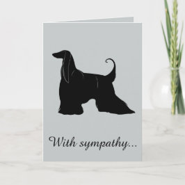 悔やみや弔慰付き:アフガン犬の紛失 カード