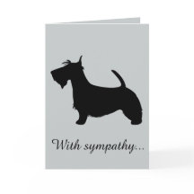 悔やみや弔慰付き：スコティッシュテリアの紛失