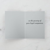 悔やみや弔慰付き:ニューファンドランドの喪失 カード (内部)