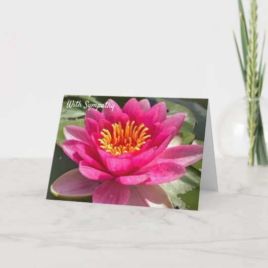 悔やみや弔慰付き – フローラウォーターリリー シーズンカード (正面)