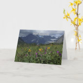 悔やみや弔慰付き、山野草挨拶ノート カード (黄色い花)