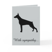 悔やみや弔慰付き：（犬）ドーベルマン・ピンシェル喪失