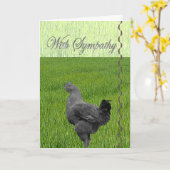 悔やみや弔慰付き（鶏肉の喪失） カード (黄色い花)