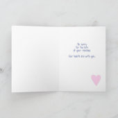 悔やみや弔慰付き：鶏肉の損失 カード (内部)