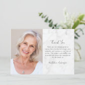 悔やみや弔慰写真の葬儀 サンキューカード (スタンド正面)