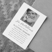 悔やみや弔慰写真の葬儀 サンキューカード