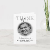 悔やみや弔慰写真の葬儀 サンキューカード (正面)