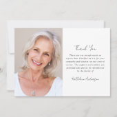 悔やみや弔慰写真の葬儀 サンキューカード (正面)