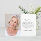 悔やみや弔慰写真の葬儀 サンキューカード (スタンド正面)