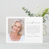 悔やみや弔慰写真の葬儀 サンキューカード (スタンド正面)