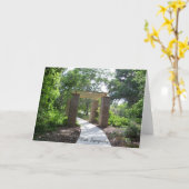 悔やみや弔慰写真はパス上の唯一のパーゴラ カード (黄色い花)