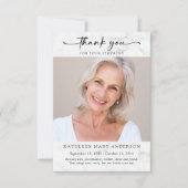 悔やみや弔慰写真カード サンキューカード (正面)