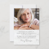 悔やみや弔慰写真カード サンキューカード (裏面)